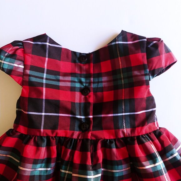 George Festive Tartan Plaid Dress 3-6 Months - Picture 4 of 12